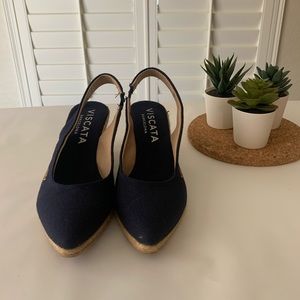 Viscata Navy Blue Wedges